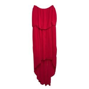 NWT BCBGeneration Lollipop Strapless High Low Medium Pink Chiffon Party Dress